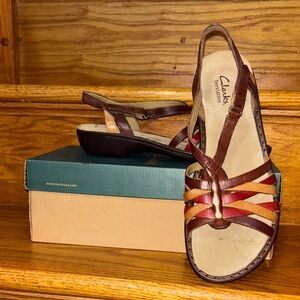 Clarks Women's Multi-Tone Strappy Sandals